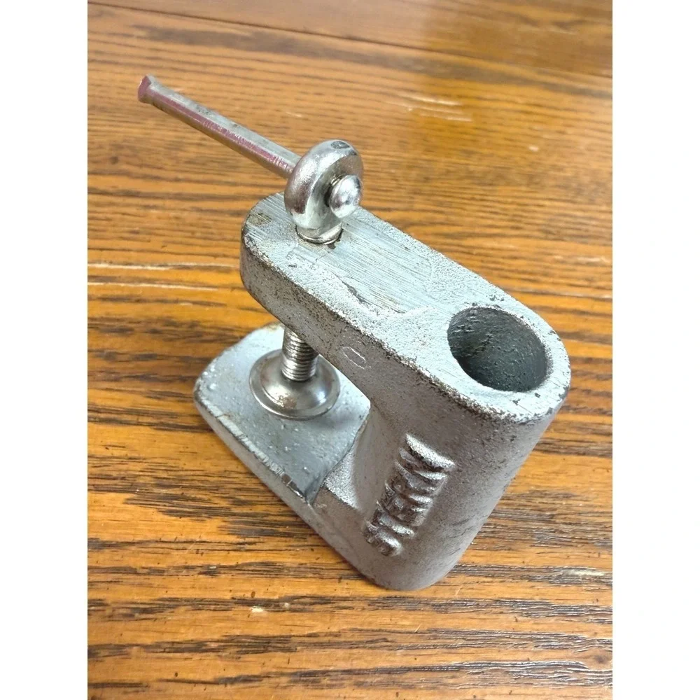 Vintage Stern 535 K Iron C-Clamp Mount Made in Western Germany Silver Metal Tool